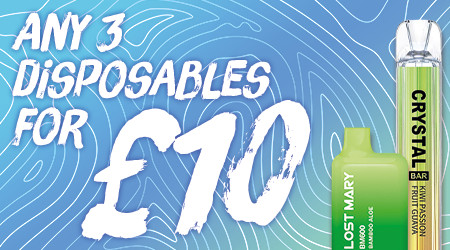 Disposables 3 for £10
